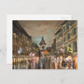 Carte Postale Soirée sur Kramgasse (Devant / Derrière)