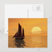 Carte Postale Soirée sur l'océan (Devant / Derrière)