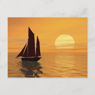 Carte Postale Soirée sur l'océan