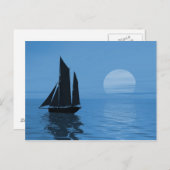 Carte Postale Soirée sur l'océan (Devant / Derrière)