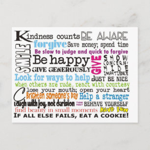 Carte Postale Sois Bien, Etc.