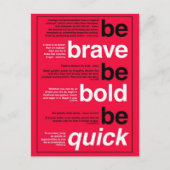 Carte Postale Sois Courageux ! Soyez Audacieux ! Sois Rapide ! C (Devant)