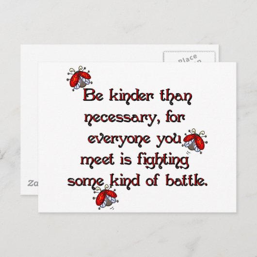 Carte Postale Sois gentil (Devant / Derrière)