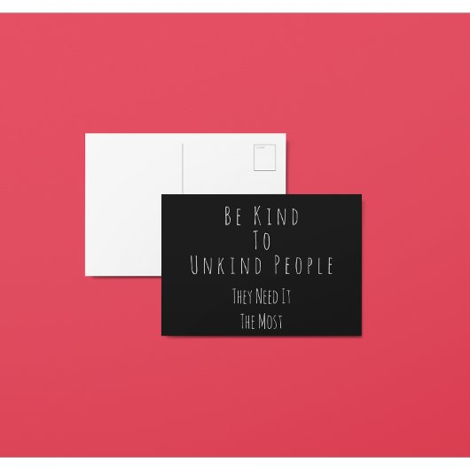Carte Postale Sois gentil À, Unkind People Postcard