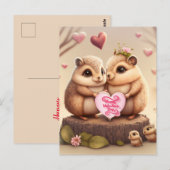 Carte Postale Sois ma Saint Valentin (Devant / Derrière)