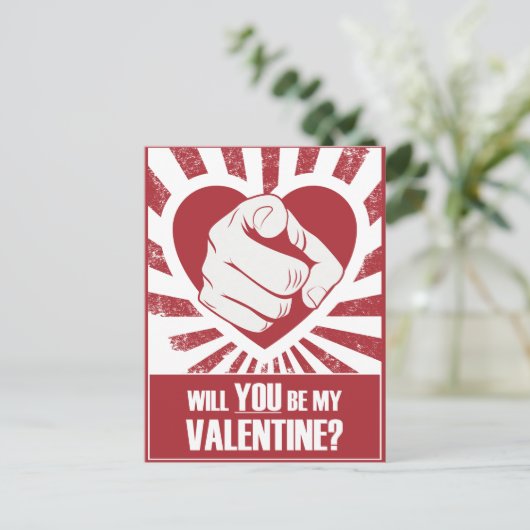 Carte Postale Sois ma Saint Valentin (Debout devant)