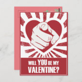 Carte Postale Sois ma Saint Valentin (Devant / Derrière)