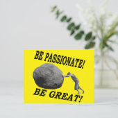 Carte Postale Sois Passionné ! Sois Génial ! Design (Debout devant)