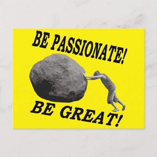 Carte Postale Sois Passionné ! Sois Génial ! Design (Devant)