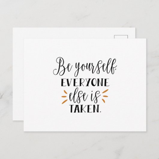 Carte Postale Sois toi-même tout le monde pris (Devant / Derrière)