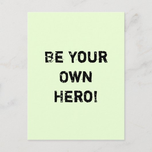 Carte Postale "Sois Ton Propre Héros." Devis motivationnel (Devant)