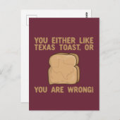 Carte Postale Soit Vous Aimez Le Toast Du Texas, Soit Vous Avez  (Devant / Derrière)