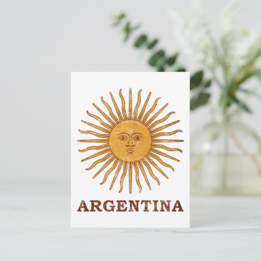 Carte Postale Sol de Mayo Argentine (Debout devant)