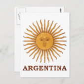 Carte Postale Sol de Mayo Argentine (Devant / Derrière)