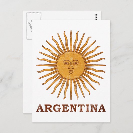 Carte Postale Sol de Mayo Argentine (Devant / Derrière)