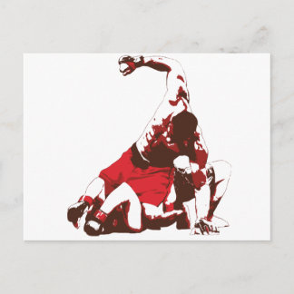 Carte Postale Sol et livre mixed martial art