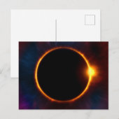 Carte Postale Solaire Eclipse Corona | Astronomie du soleil et d (Devant / Derrière)