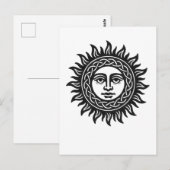 Carte Postale Solar Visage Sigil – Black Sun Emblem Tee (Devant / Derrière)