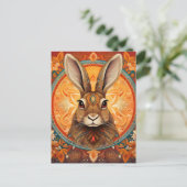 Carte Postale Solarpunk Bunny aux yeux Brown (Debout devant)