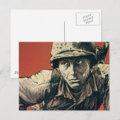 Carte Postale Soldat 2ème guerre mondiale (Devant / Derrière)