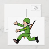 Carte Postale Soldat de l'Armée de Cartographie (Devant / Derrière)