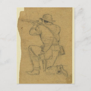 Carte Postale Soldat de tir