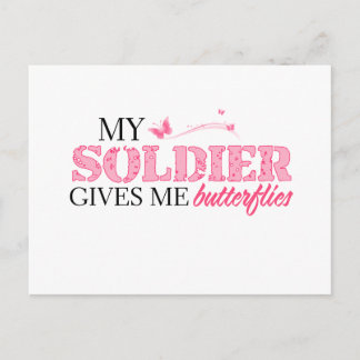 Carte Postale Soldat des papillons
