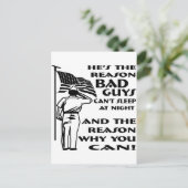 Carte Postale Soldat & Drapeau La Raison Pour Laquelle Vous Pouv (Debout devant)