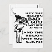 Carte Postale Soldat & Drapeau La Raison Pour Laquelle Vous Pouv (Devant / Derrière)