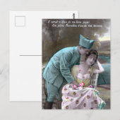 Carte Postale Soldat et amoureux (Devant / Derrière)