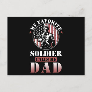 Carte Postale Soldat Papa Cadeau USA