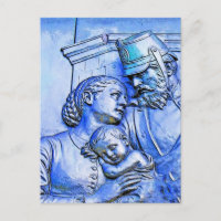 Soldat prussien, Femme et bébé, Tint bleu