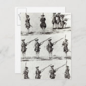 Carte Postale Soldats avec baïonnettes (Devant / Derrière)