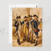 Carte Postale Soldats continentaux par Henry Alexander Ogden (Devant / Derrière)