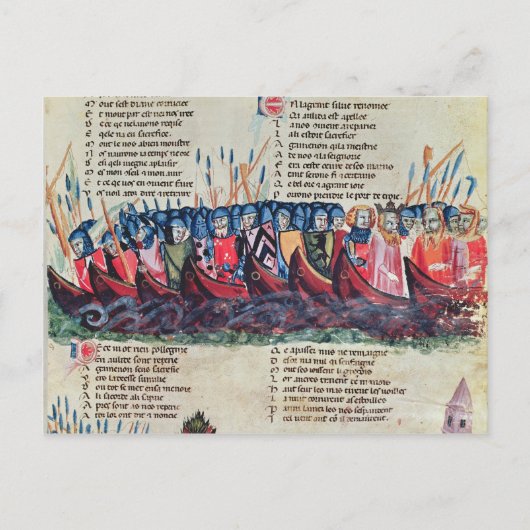 Carte Postale Soldats dans leur navire (Devant)