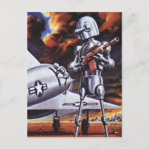 Carte Postale Soldats de robots militaires de science-fiction vi