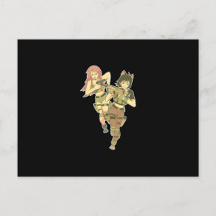 Carte Postale Soldats des filles d'Anime