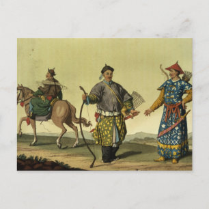 Carte Postale Soldats des huit drapeaux mongols de la milice de 