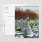 Carte Postale soldats du mémorial coréen (Devant / Derrière)