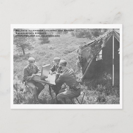 Carte postale Soldats Enigma Briefkaart (Voorkant)