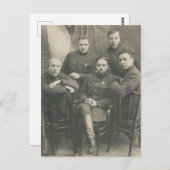 Carte Postale Soldats russes vintages (Devant / Derrière)