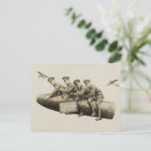 Carte Postale Soldats Vintages des années 1920 amusants (Debout devant)