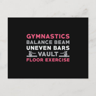 Carte Postale Solde de gymnastique poutre non-ven Bars Vault Gym