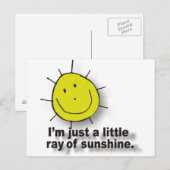 Carte Postale soleil (Devant / Derrière)