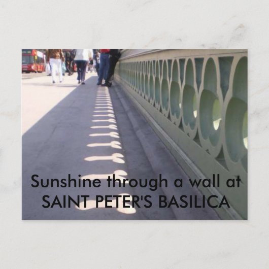 Carte Postale Soleil à travers un mur... (Devant)