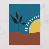 Carte Postale Soleil abstrait moderne minimaliste (Devant)