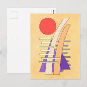 Carte Postale Soleil abstrait, ombres, reflets et structures (Devant / Derrière)