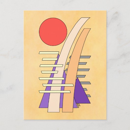 Carte Postale Soleil abstrait, ombres, reflets et structures (Devant)