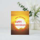 Carte Postale Soleil chaud Golden Horizons HEUREUX ANNIVERSAIRE (Debout devant)