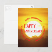 Carte Postale Soleil chaud Golden Horizons HEUREUX ANNIVERSAIRE (Devant / Derrière)